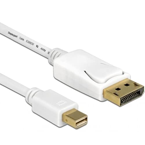 Delock DisplayPort Anschlusskabel 7.00m 83485 vergoldete Steckkontakte Weiß [1x Mini-DisplayPort St von DeLOCK