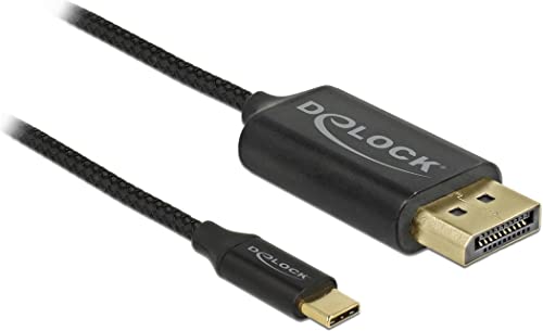 DeLock Kabel USB Type-C Stecker > DP Stecker DP-Alt Mode 4K 60 Hz 1 m von DeLOCK