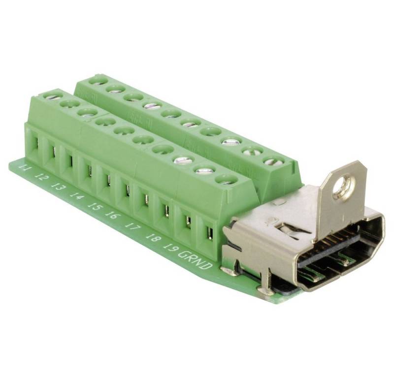 Delock Kabelverbinder-Sortiment Delock 65168 HDMI-Steckverbinder Buchse, Einbau vertikal Polzahl (num), 65168 von Delock