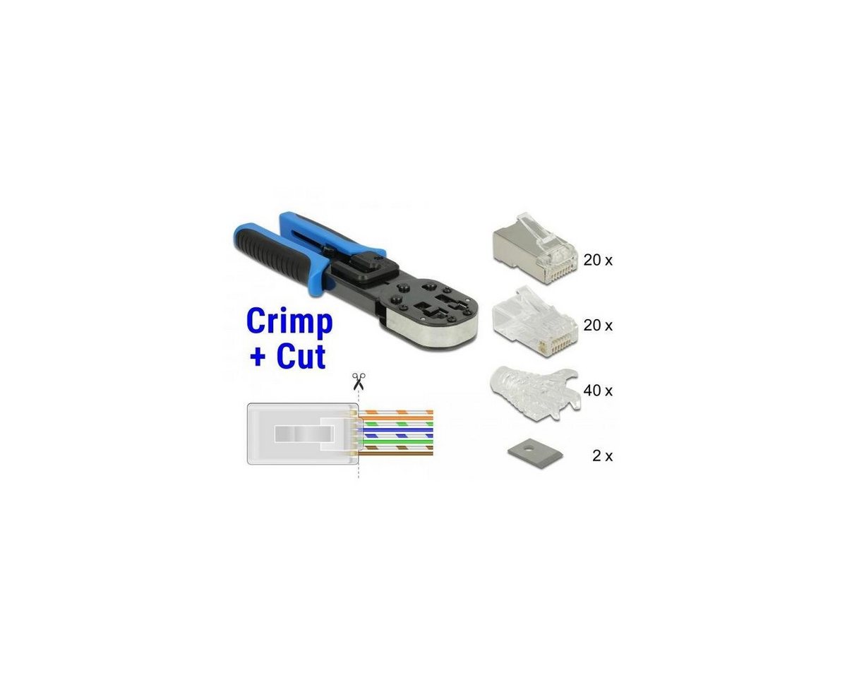 Delock Montagewerkzeug 86450 - RJ45 Crimp und Cut Werkzeugset von Delock