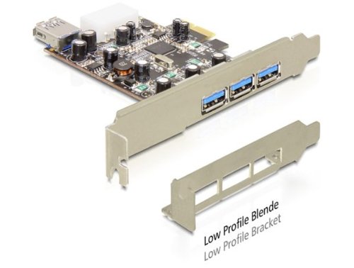 Delock PCI Express USB 3.0 3x ext. 1x int. + LP VIA [89281] von DeLOCK