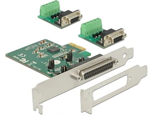 DELOCK PCIe x 1 Seriell 2X RS-422/485 DB9 ESD und optionaler Überspannungsschutz von DeLOCK