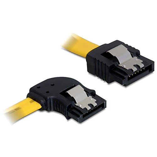 Delock SATA 3 Gb/s Kabel gerade auf links gewinkelt 30 cm gelb von DeLOCK