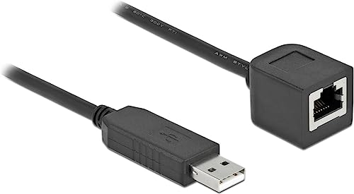 Delock Serielles Anschlusskabel USB A Stecker zu RS-232 RJ45 Buchse 50 cm von DeLOCK