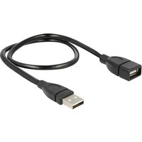 Delock USB-Kabel USB 2.0 USB-A Stecker, USB-A Buchse 0.50m Schwarz flexibles Schwanenhals-Kabel 8349 von Delock