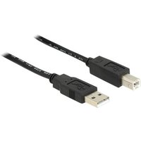 Delock USB-Kabel USB 2.0 USB-A Stecker, USB-B Stecker 20.00m Schwarz UL-zertifiziert 83557 von Delock
