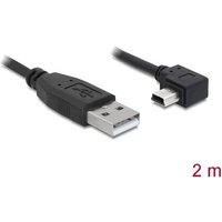 Delock USB-Kabel USB 2.0 USB-A Stecker, USB-Mini-B Stecker 2.00m Schwarz 82682 von Delock