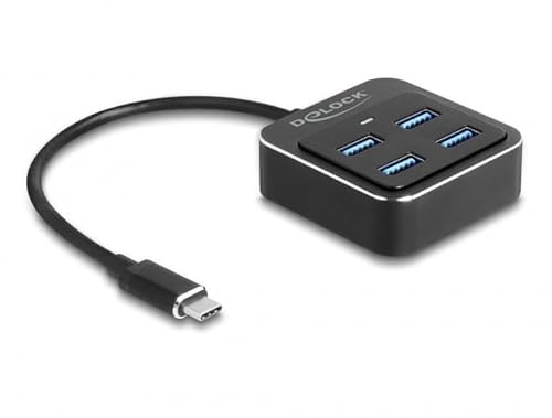 Delock USB 3.2 Gen 2 USB Type-C Hub mit 4 x USB Typ-A Buchse 10 Gbps von DeLOCK