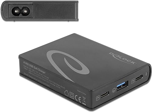 Delock USB GaN Ladegerät 2 x USB Type-C™ PD 3.0 + 1 x USB Typ-A mit 65 W von DeLOCK