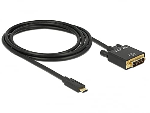 Delock Kabel USB Type-C Stecker > DVI 24+1 Stecker (DP Alt Mode) 4K 30 Hz 2 m schwarz von DeLOCK