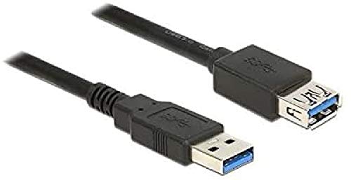 Delock USB-Kabel USB 3.2 Gen1 (USB 3.0 / USB 3.1 Gen1) USB-A Stecker, USB-A Buchse 2.00m Schwarz ver von DeLOCK