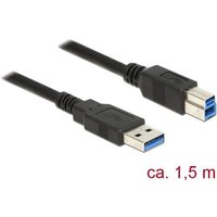 Delock USB-Kabel USB 3.2 Gen1 (USB 3.0 / USB 3.1 Gen1) USB-A Stecker, USB-B Stecker 1.50m Schwarz ve von Delock