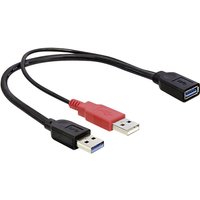 USB-Kabel usb 3.2 Gen1 (usb 3.0 / usb 3.1 Gen1) usb-a Stecker, usb-a Buchse 0.30 m Schwarz ve - Delock von Delock