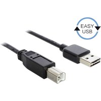 Delock - USB-Kabel usb 2.0 usb-a Stecker, usb-b Stecker 1.00 m Schwarz beidseitig verwendbarer Stecker von Delock
