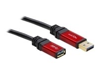 USB 3.0 Verlängerungskabel Stecker A an Buchse A, Premium, 2m, Delock® [82753] von DeLOCK