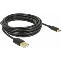 USB-Kabel usb 2.0 usb-a Stecker, usb-c® Stecker 4.00 m Schwarz 83669 - Delock von Delock