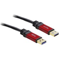USB-Kabel usb 3.2 Gen1 (usb 3.0 / usb 3.1 Gen1) usb-a Stecker, usb-a Stecker 2.00 m Rot, Schw - Delock von Delock