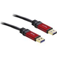 USB-Kabel usb 3.2 Gen1 (usb 3.0 / usb 3.1 Gen1) usb-a Stecker, usb-a Stecker 5.00 m Rot, Schw - Delock von Delock