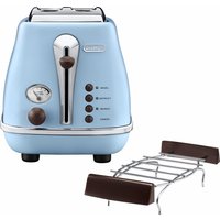 DeLonghi Toaster "Incona Vintage "CTOV 2103.AZ"", 2 kurze Schlitze, 900 W, im Retro Look, azur von Delonghi