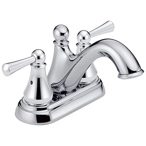 Delta Faucet Haywood Centerset Badezimmer-Wasserhahn, Chrom, Waschbeckenarmatur, Ablaufmontage, Chrom 25999LF von Delta Faucet