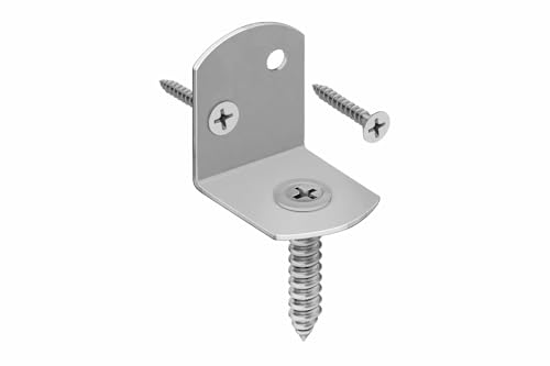 Flechtzaunhalter Set Edelstahl V2A – 4er Set inkl. Schrauben, rostfrei & langlebig von Delta Gartenholz