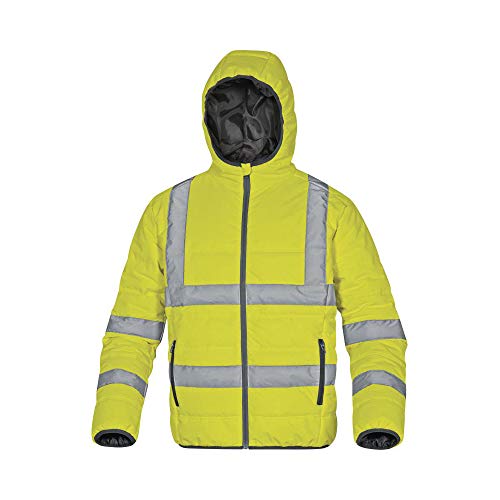 Delta Plus DOOHVJAXG Polyamid Signalsteppjacke aus Ripstop Polyester mit 2 Laminierten Schichten, Neongelb, Größe XL Delta Plus DOOHVJAXG Polyamid Signalsteppjacke aus Ripstop Polyester mit 2 Laminierten Schichten, Neongelb, Größe XL von Deltaplus