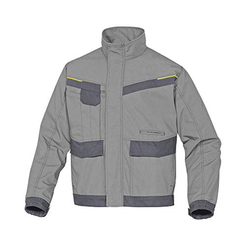 Delta Plus MCVE2GRGT Mach2 Corporate Arbeitsjacke aus Ripstop Polyester / Baumwolle, Hellgrau/Dunkelgrau, Größe L von Deltaplus
