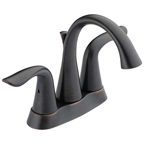 DELTA Lahara Bronze Badezimmer Wasserhahn Centerset Badezimmer Wasserhahn Diamond Seal Technologie Metall Ablauf Montage Venezianische Bronze 2538-RBMPU-DST von Delta