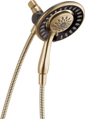 Delta 4-Spray Touch Clean In2ition 2-in-1 Handbrause mit Schlauch, Champagner Bronze (58065-CZ) von Delta