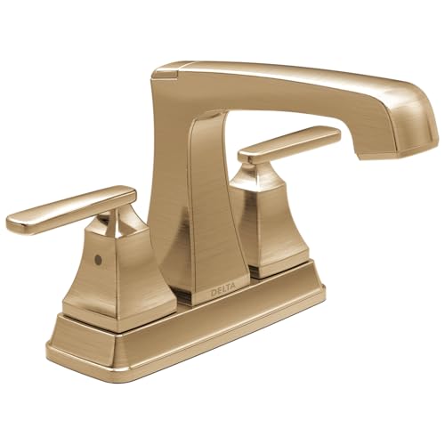 Delta Ashlyn 2564-CZTP-DST Centerset Badezimmer-Wasserhahn, 3-Loch-Waschbeckenarmatur, Push-Pop-Ablaufmontage, Champagnerbronze Delta Ashlyn 2564-CZTP-DST Centerset Badezimmer-Wasserhahn, 3-Loch-Waschbeckenarmatur, Push-Pop-Ablaufmontage, Champagnerbronze von Delta