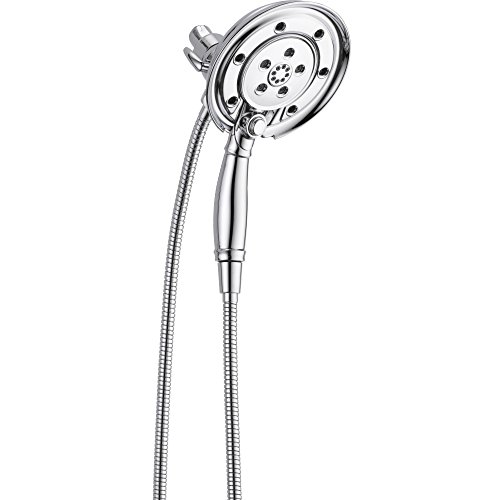 Delta Faucet 4-Spray H2Okinetic In2ition 2-in-1 Dual-Handbrause mit Schlauch und magnetischer Docking, Chrom 58471-PK von Delta