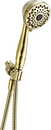 Delta Faucet 7-Spray Touch-Clean Handbrause mit Schlauch, poliertes Messing 59346-PB-PK von Delta