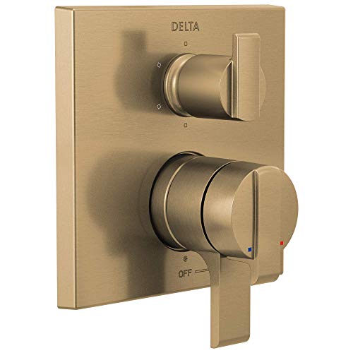 Delta Faucet T27967-CZ Eckiger moderner Monitor 17 Serie Ventil 6 Einstellungen integrierte Duschverkleidung mit Umsteller, Champagner Bronze Delta Faucet T27967-CZ Eckiger moderner Monitor 17 Serie Ventil 6 Einstellungen integrierte Duschverkleidung mit Umsteller, Champagner Bronze von Delta