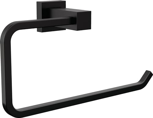Delta Faucet Velum Handtuchring Schwarz Badezimmer Wandmontage Ring Handtuchring Handtuchhalter Mattschwarz IAO20846-BL von Delta
