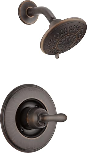 Delta Linden 14 Serie Dusch-Verkleidungsset mit 5 Strahlarten Touch Clean Duschkopf, Venezianische Bronze T14294-RB (Ventil nicht im Lieferumfang enthalten) von Delta