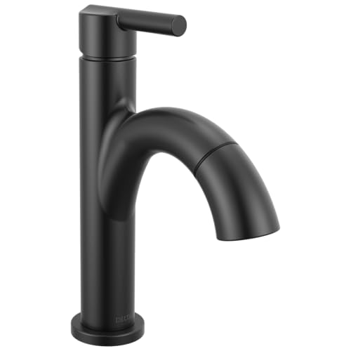 Delta Nicoli 15749LF-BLPD Wasserhahn zum Herunterziehen, Einloch-Badezimmer-Wasserhahn, mattschwarz, Badezimmer-Wasserhahn mit herausziehbarem Sprüher, Einhebel-Badezimmerarmatur, Mattschwarz Delta Nicoli 15749LF-BLPD Wasserhahn zum Herunterziehen, Einloch-Badezimmer-Wasserhahn, mattschwarz, Badezimmer-Wasserhahn mit herausziehbarem Sprüher, Einhebel-Badezimmerarmatur, Mattschwarz von Delta