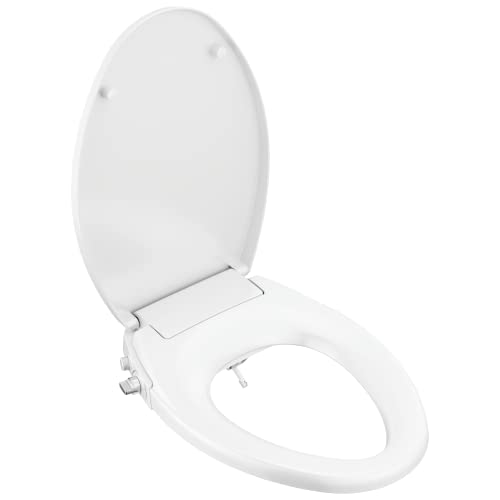 Delta – Wasserhahn erfrischender länglicher Bidet Toilettensitz, Bidethalterung für Toilette, längliches Toiletten-Bidet, länglicher Toilettensitz, Bidetspray, Toilettenwasser-Spray, weiß 833004-WH von DELTA