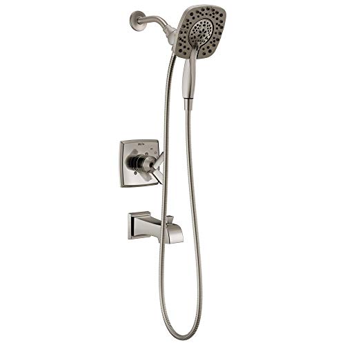Delta t17464-ss-i Ashlyn Monitor 17 Serie Badewanne & Dusche Trim mit in2ition Two in One Handbrause Duschkopf, Edelstahl von Delta