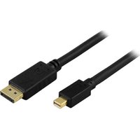 Deltaco displayport auf mini displayport monitorkabel - schwarz von Deltaco