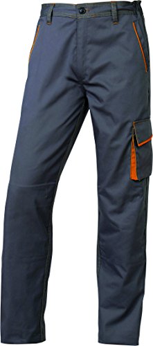 Delta Plus M6PANGOXG Panostyle Arbeitshose Aus Polyester/Baumwolle, Grau-Orange, Größe XL von Deltaplus