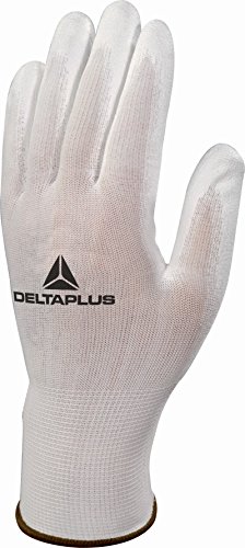 Delta Plus VE70209 Polyamid Feinstrickhandschuh / Handfläche Pu, Weiß, Größe 09 von Deltaplus