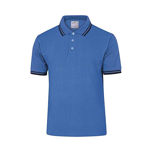 Deltaplus AGRABL3X Poloshirt Piqué-Strick 100% Baumwolle 200 G/M², Blau, Größe 3XL von Deltaplus