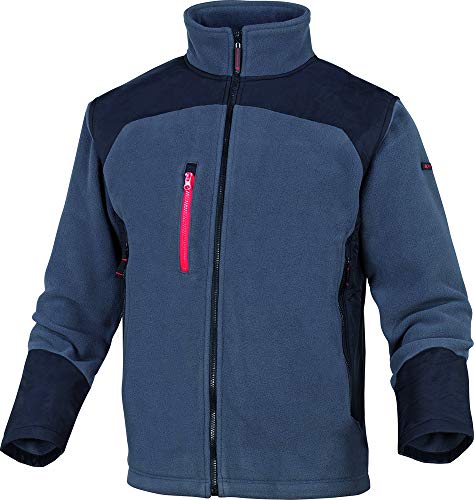 Deltaplus BRIGHGRGT Jacke Aus Polyester-Fleece 350 G/M², Grau-Schwarz, Größe L von Deltaplus