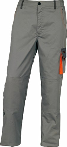 Deltaplus DMPANGOTM D-Mach Arbeitshose Aus Polyester Baumwolle, Grau-Orange, Größe M von Deltaplus