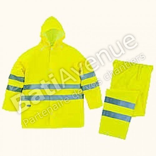 Deltaplus EN604JAXG Hochsichtbare Regenkombination Aus Pvc , Fluoreszierendes Gelb, Größe XL von Deltaplus