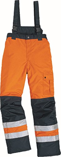 Deltaplus FARGOHVORPT Warme Signalhose Aus Polyester Mit Pu-Beschichtung, Neonorange-Marineblau, Größe S von Deltaplus