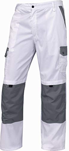 Deltaplus LATINBG3X Malerhose Aus Baumwolle / Polyester, Weiß-Grau, Größe 3XL von Deltaplus