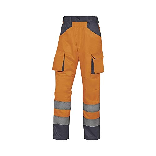 Deltaplus M2PHVOGGT Mach2 Hochsichtbarer Arbeitshose Aus Baumwolle / Polyester, Neonorange-Grau, Größe L von Deltaplus