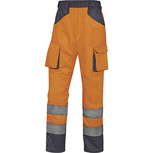 Deltaplus M2PHVOGXG Mach2 Hochsichtbarer Arbeitshose Aus Baumwolle / Polyester, Neonorange-Grau, Größe XL von Deltaplus