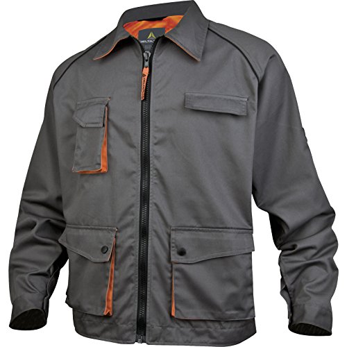 Deltaplus M2VE2GR3X Mach2 Arbeitsjacke Aus Polyester / Baumwolle, Grau-Orange, Größe 3XL von Deltaplus